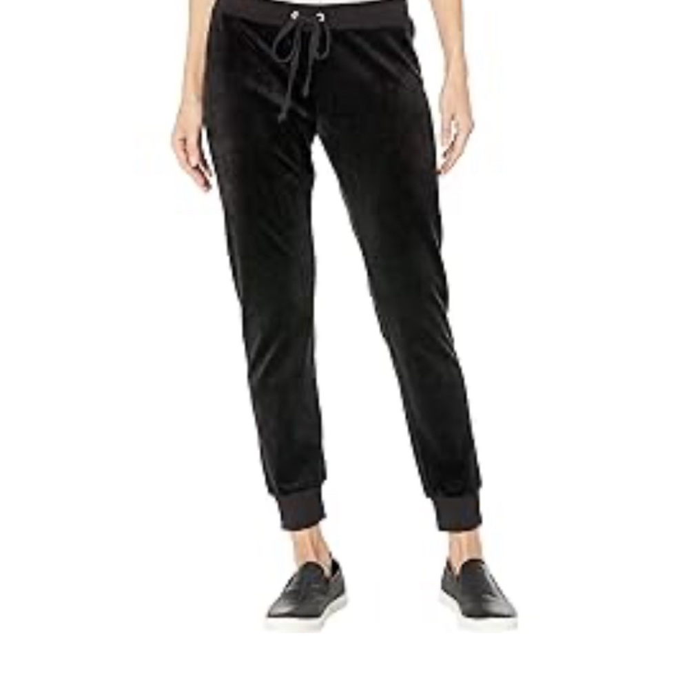 2021 Juicy Couture Black Velour Jogger Zuma Pant